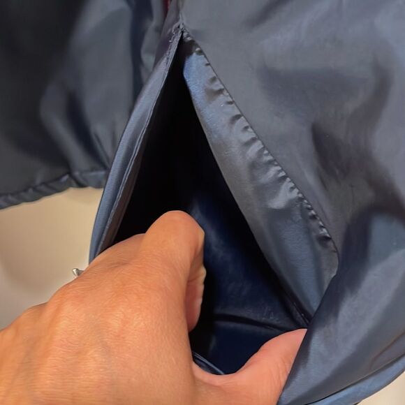 H and M Divided woman’s blue, white and red puffer jacket. - Picture 4 of 11